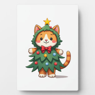 Ingwerkatze Weihnachtsbaum Süßes Weihnachten 3 Fotoplatte