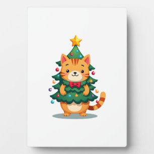 Ingwerkatze Weihnachtsbaum Süßes Xmas 2 Fotoplatte
