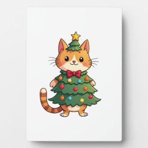 Ingwerkatze Weihnachtsbaum Süßes Xmas 4 Fotoplatte