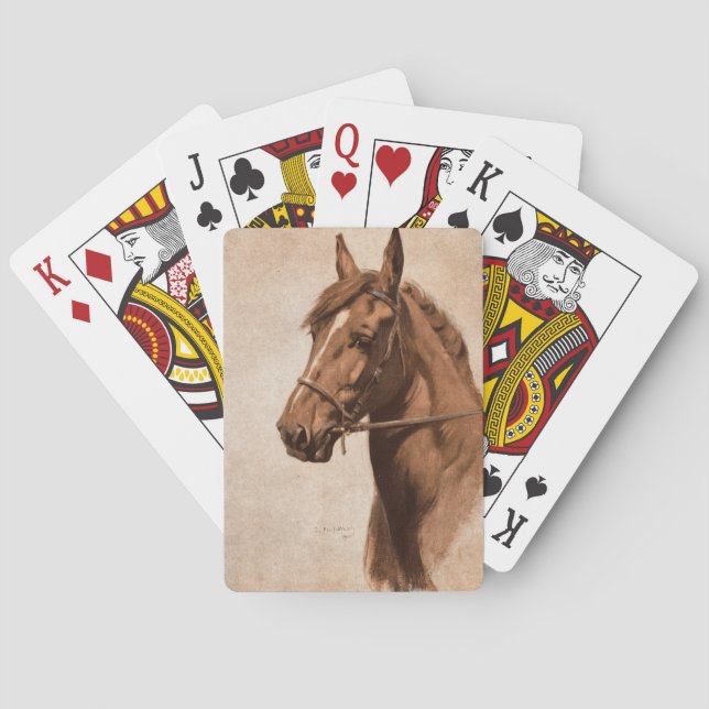 Ingwerpferd vom schwarzen Schönheits-Buch Spielkarten (Rückseite)
