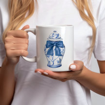 Ingwertopf-Schalen Chinoiserie Keramik-Kaffeetasse