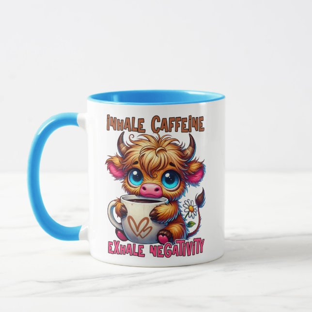 Inhale Caffeine Exhale Negativity  Tasse (Links)
