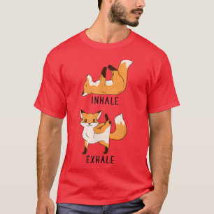 Inhale Ehale Fo Lustiges Tier Yoga T-Shirt