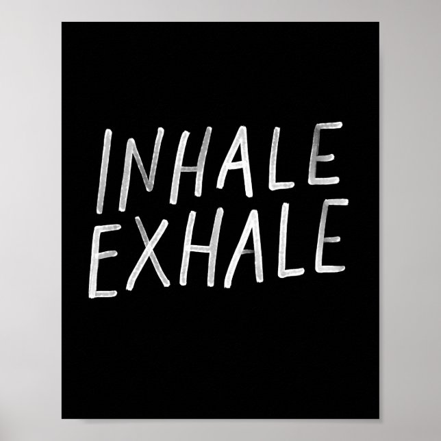 Inhale, exhale affiche de yoga (Devant)