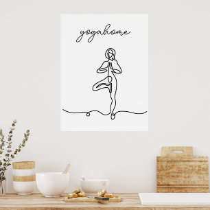 Inhale Exhale Atmen Modernes Yogastudio Poster