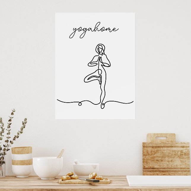 Inhale Exhale Atmen Modernes Yogastudio Poster (Küche)