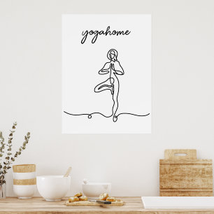 Inhale Exhale Atmen Modernes Yogastudio Poster