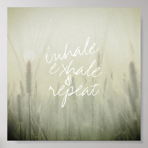 inhale exhale poster texte sur la photo nature