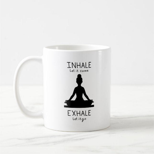 Inhale Exhale Yoga Kaffeetasse (Links)