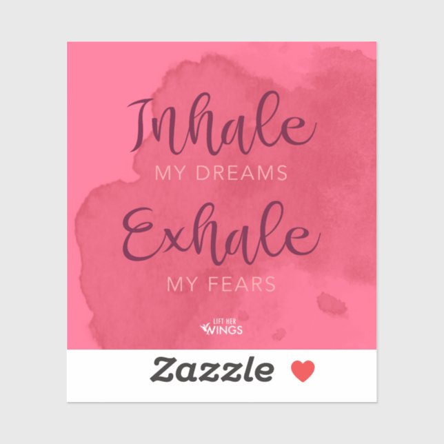 "Inhale My Dreams" — Sticker en vinyle (Feuille)