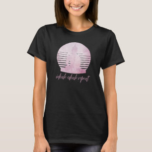 Inhalieren der Exhale Wiederholung rosa T-Shirt