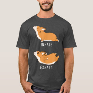 Inhalieren Ehale Corgi Funny Dog Yoga T-Shirt