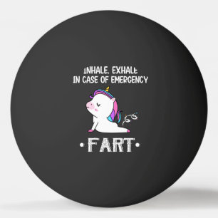 Inhalieren. Exhale bei Furz Tischtennisball