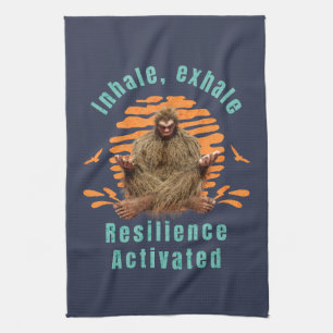 Inhalieren, Exhale Resilienz aktiviert Bigfoot Geschirrtuch