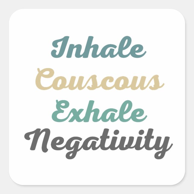 Inhalieren Sie Couscous Exhale Negativity Stickers (Vorderseite)