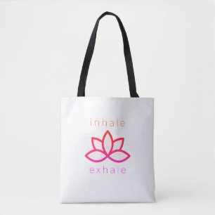 Inhalieren Sie den Yogatensack mit Lotus-Blume Tasche