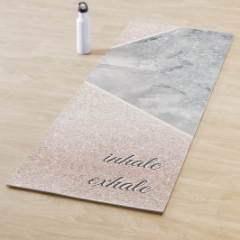 Inhalieren von Exhale Moderner Glitzer Sprinkle un Yogamatte