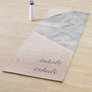 Inhalieren von Exhale Moderner Glitzer Sprinkle un Yogamatte