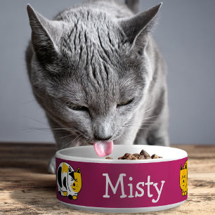 Inhalt Calico und Tabby Katzen Anpassbar Napf