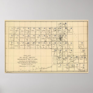 Inhalt von Massachusetts Atlas Poster