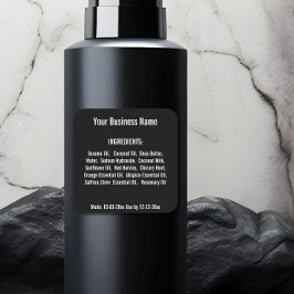 Inhaltsverzeichnis Handmade-Seife Skincare Black Quadratischer Aufkleber