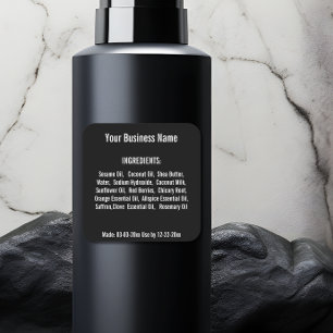 Inhaltsverzeichnis Handmade-Seife Skincare Black Quadratischer Aufkleber