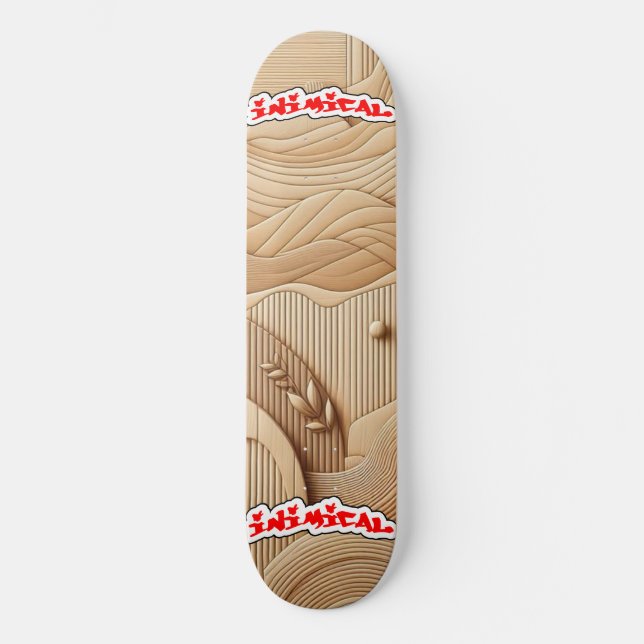 Inimical Bamboo Skateboard (Vorderseite)