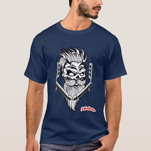Inimical Barber Skull T-Shirt (Vorderseite)