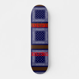 Inimical Blue Paisley  Skateboard