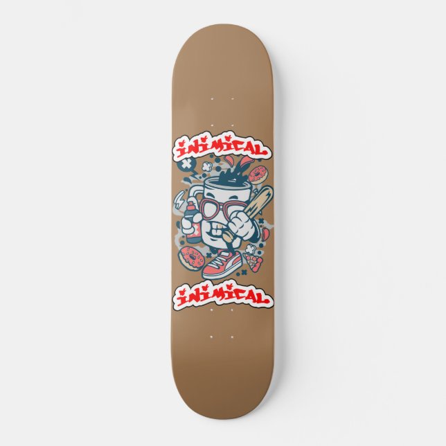 Inimical Coffee Guy Skateboard (Vorderseite)
