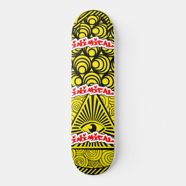 Inimical Hamsa Evil Eye Skateboard (Vorderseite)