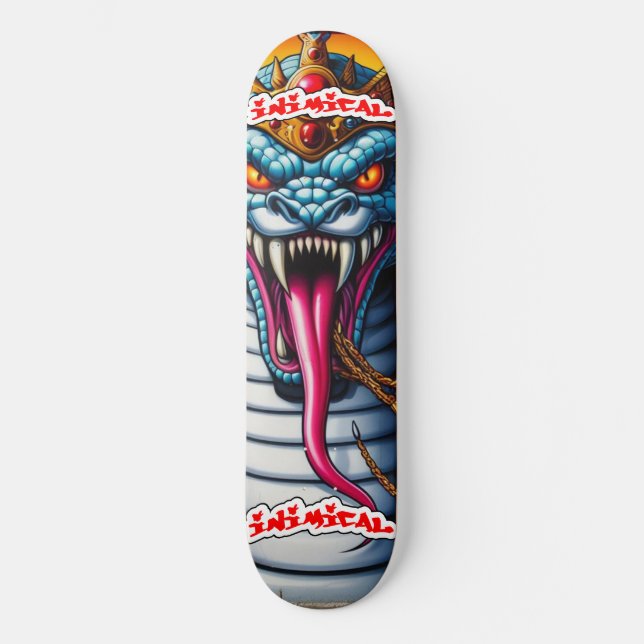 Inimical King Serpent Skateboard (Vorderseite)