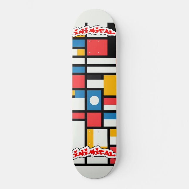 Inimical Mondrian Skateboard (Vorderseite)