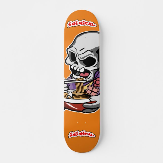 Inimical Ramen Skull Skateboard (Vorne)