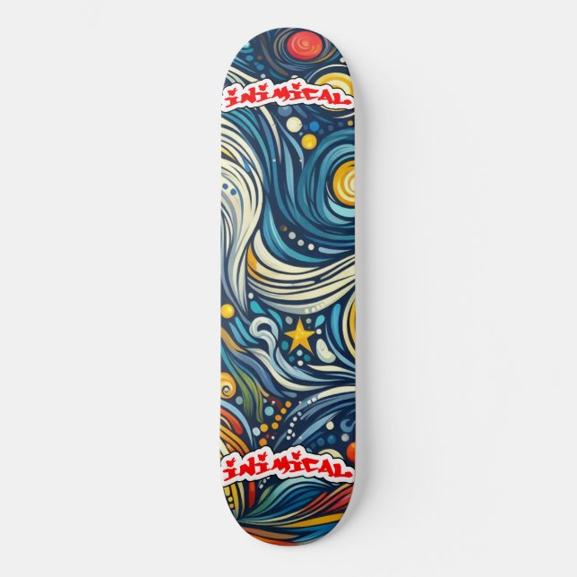 Inimical Van Gogh Skateboard (Vorderseite)