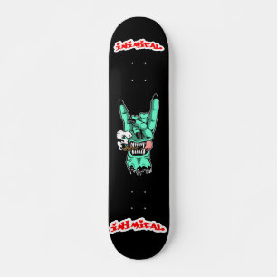 Inimical Zombie Hand Devil Sign Skateboard