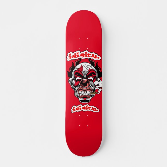 Inimikal Evil Clown Skateboard Deck (Vorne)