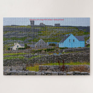 Inisheer Stone Walls Galway Irland. Jigsaw Puzzle