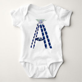 Initial A Baby Strampler