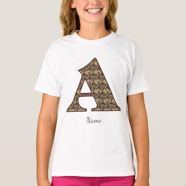 Initial A Eleganter T - Shirt (Vorderseite)