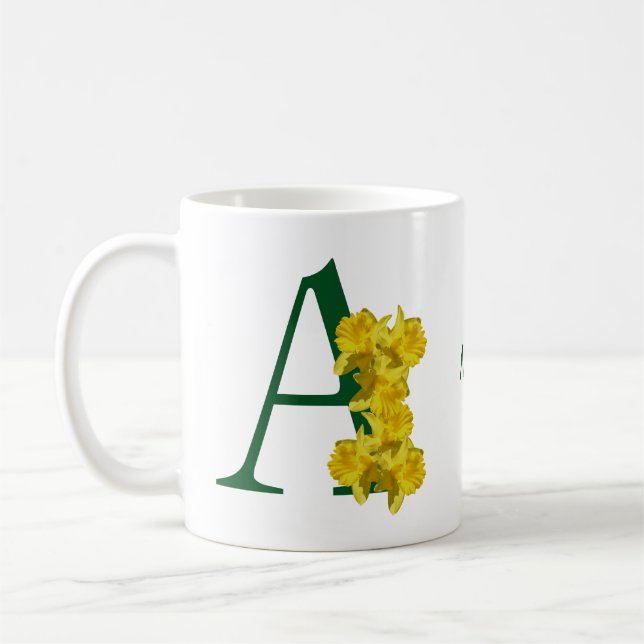 Initial A Ihr Name Kaffeetasse (Links)