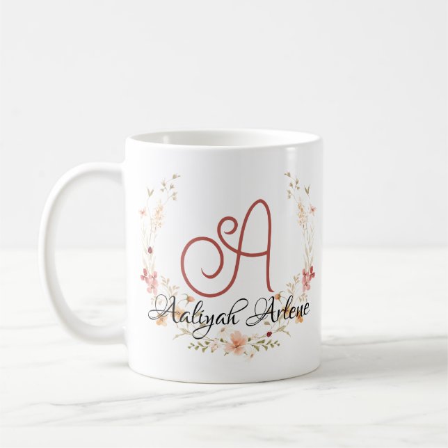Initial A Kaffeetasse (Links)