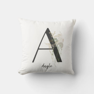 Initial A mit weicher Blume Kissen