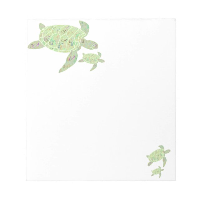Initial A Turle Notepad Notizblock (Vorderseite)