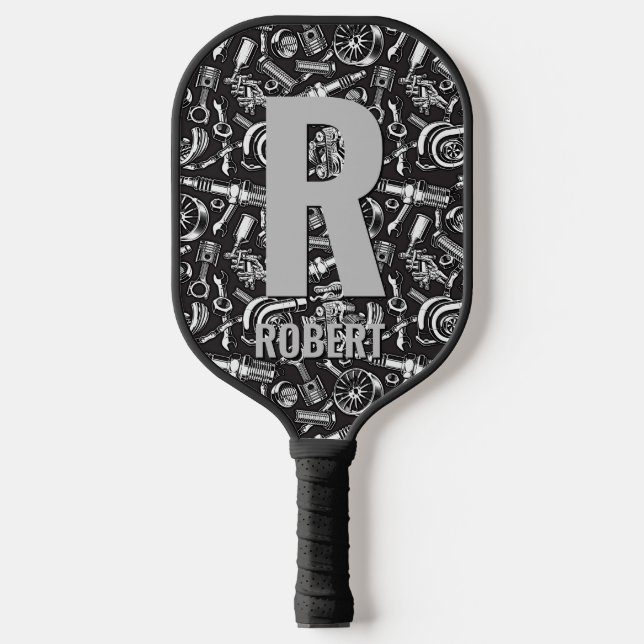 Initial ändern, Name hinzufügen, Autoteile für Mec Pickleball Schläger (Vorderseite)
