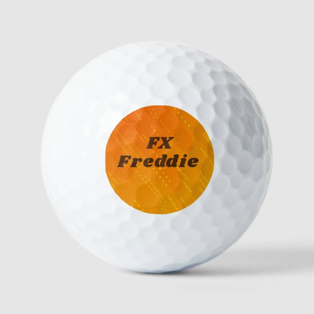 Initial ändern, Name hinzufügen (löschen), orange  Golfball (Vorderseite)