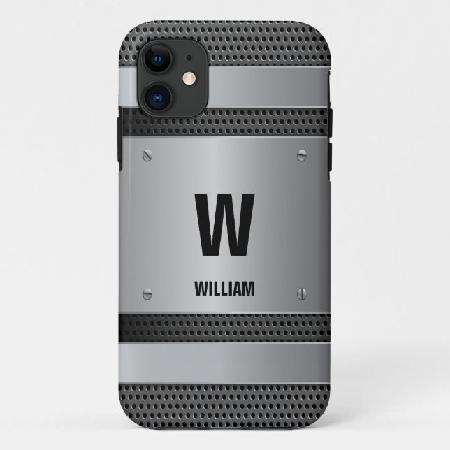 Initial ändern, Name hinzufügen (löschen), Silver  Case-Mate iPhone Hülle (Rückseite)