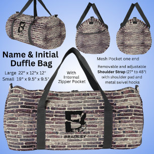 Initial ändern, Name hinzufügen (löschen), Wand ma Duffle Bag