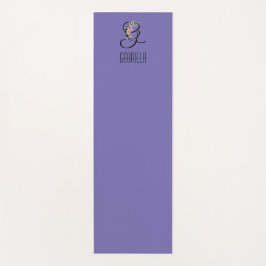 Initial-Aquarelllavene für Monogramm-Blume Yogamatte