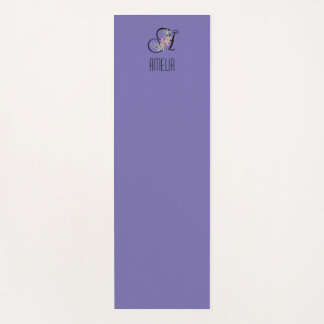 Initial-Aquarelllavene für Monogramm-Blume Yogamatte